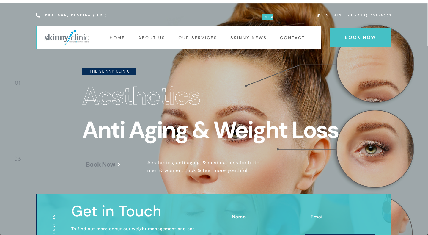 The Skinny Clinic Website Design & Development